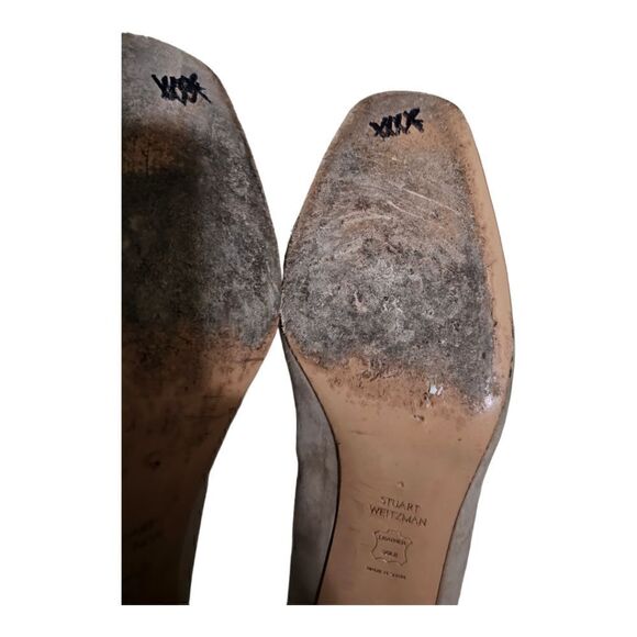 STUART WEITZMAN Mary Mid Beige Tan Suede Pump - Size 9 - Picture 7 of 9